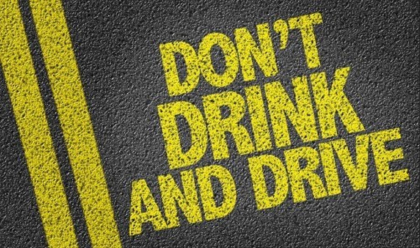 Don't drink and drive message