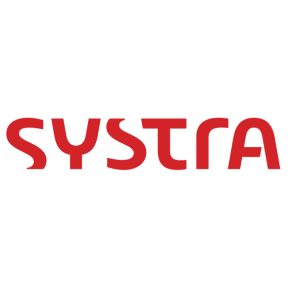 Text based graphic showing the logo for organisation SYSTRA.
