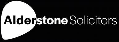 Alderstone solicitors logo white on black 110422