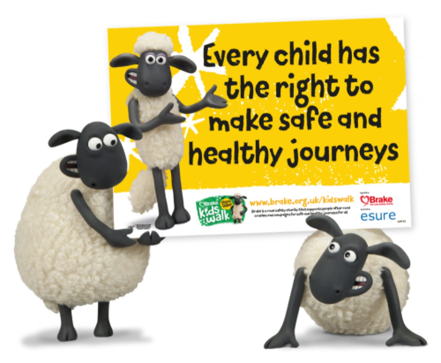 Sheep holding up every child poster white small