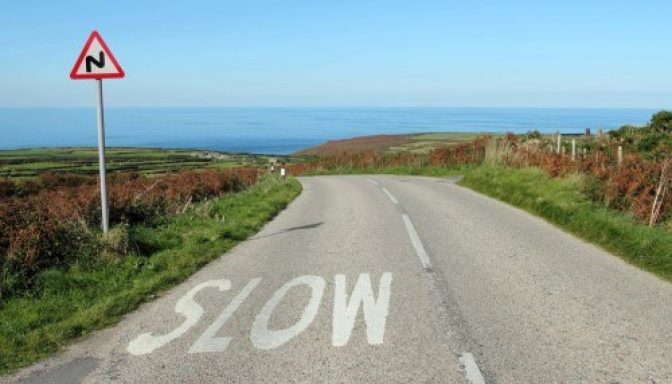 Speed rural road slow