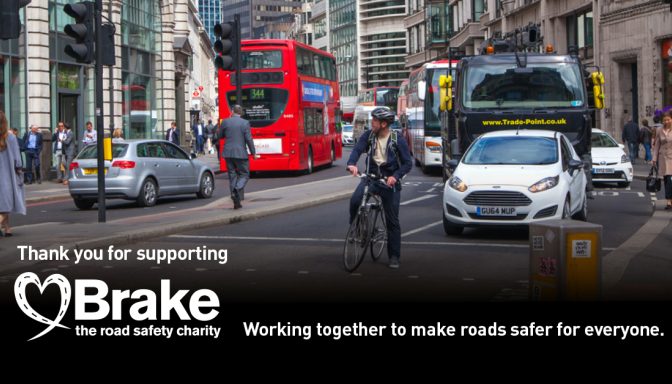 London traffic thank you rectangle